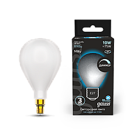 Лампа светодиодная GAUSS Filament А160 10W 890lm 4100К Е27 milky диммируемая 1/6 (179202210-D)