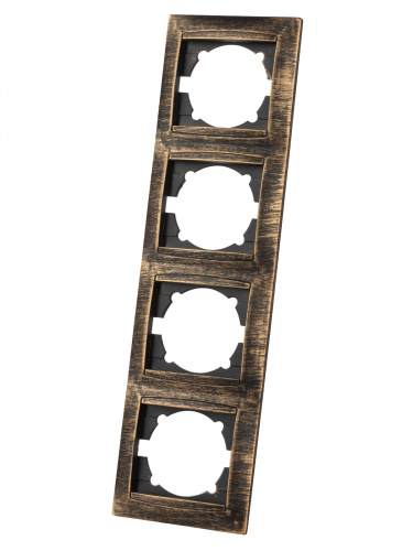 Рамка 4-х постовая вертикальная старинная бронза с/у, "Лама" (1/12) TDM (SQ1815-0781) фото 5