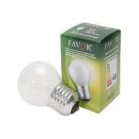 Лампа FAVOR накаливания P45 шар 40Вт E27 230В матовый (1/100)