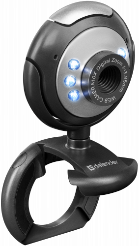 Веб-камера DEFENDER C-110, 0.3 Мп., USB 2.0, встроен. Микрофон, чёрная (1/50) (63110) фото 10