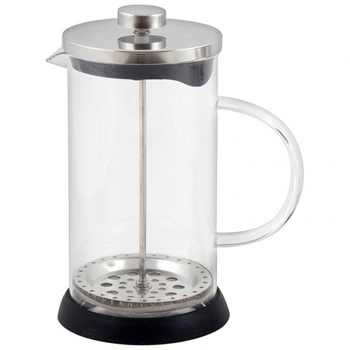 Чайник/кофейник (кофе-пресс) NERO 600 мл из боросиликатного стекла, цвет - черный (1/24)