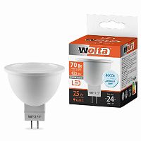 Лампа светодиодная WOLTA MR16 7.5Вт 4000К 625лм GU5.3 1/50 (25SMR16-220-7.5GU5.3)