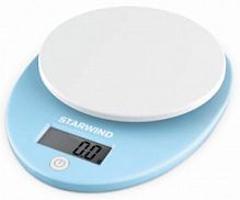 Весы кухонные электронные Starwind SSK2256 макс.вес:5кг голубой