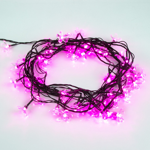 Гирлянда NEON-NIGHT светодиодная "Цветы Сакуры" 50 LED РОЗОВЫЕ 7 метров с контроллером (1/48) фото 5