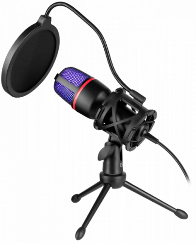 Игровой стрим микрофон DEFENDER Forte GMC 300 3,5 мм, провод 1.5 м (1/20) (64630)