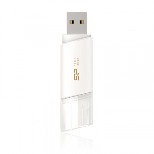 Флеш-накопитель USB 3.0  32GB  Silicon Power  Blaze B06  белый (SP032GBUF3B06V1W) фото 3