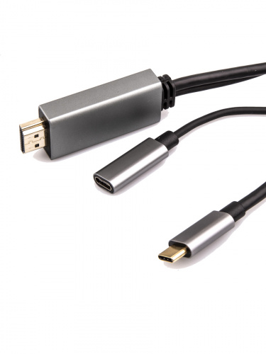 Кабель-адаптер USB 3.1 Type-Cm --> HDMI A(m) 4K@60Hz, 1.8m , PD, Alum Shell,VCOM <CU423MCPD-1.8M>(1/75) фото 5