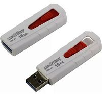 Флеш-накопитель USB 3.0  32GB  Smart Buy  Iron  белый/красный (SB32GBIR-W3)