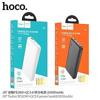 Мобильный аккумулятор Аккумулятор внешний HOCO J87, Tacker, 10000mAh, пластик, дисплей, 1 USB выход, 1 Type-C, QC3.0, PD3.0, 3,0А, цвет: черный (1/40) (6931474761019)