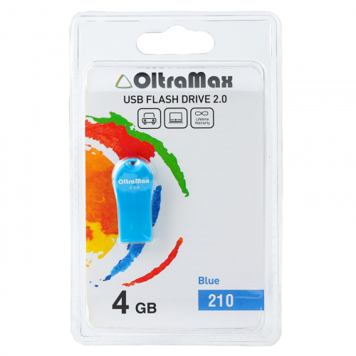 Флеш-накопитель USB  4GB  OltraMax  210  синий (OM-4GB-210-Blue) фото 5