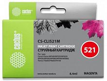 Картридж струйный Cactus CS-CLI521M пурпурный (8.4мл) для Canon Pixma MP540/MP550/MP620/MP630/MP640/MP980/MP990/MX860/iP3600/iP4600/iP4700