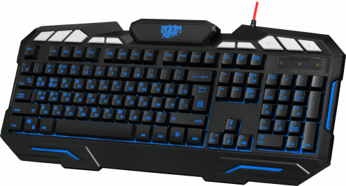 Клавиатура игровая DEFENDER Doom Keeper GK-100DL, 3-х цветная, влагоустойчивая, черный (1/20) (45100) фото 10