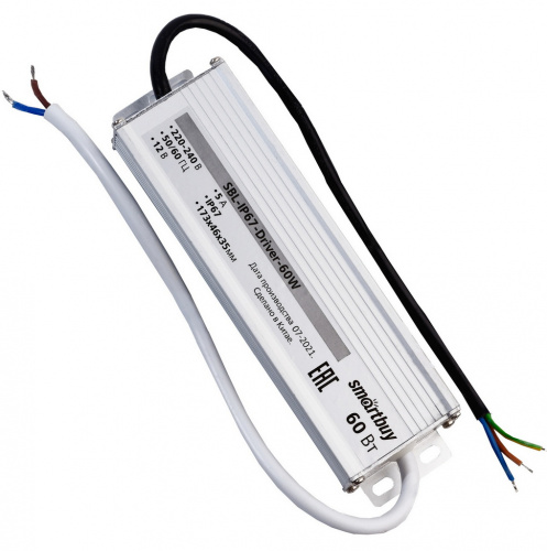 Драйвер SMARTBUY IP67-60W для LED ленты IP67 (1/50)
