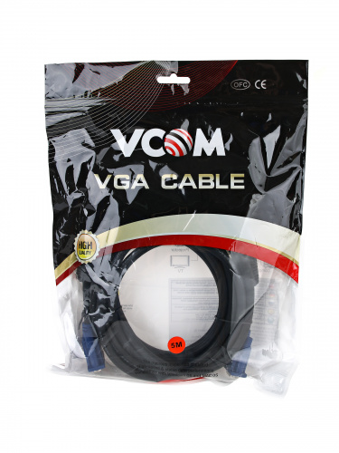 Кабель VCOM монитор-SVGA card (15M-15F), 2 фильтра, 5 м. (1/25) (VVG6460-5MO) фото 3