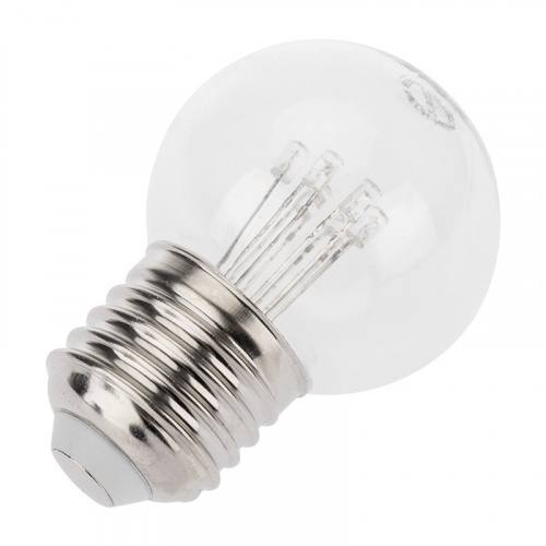 Лампа шар NEON-NIGHT Е27 6 LED Ø45мм - белая, прозрачная колба, эффект лампы накаливания (1/100) фото 4