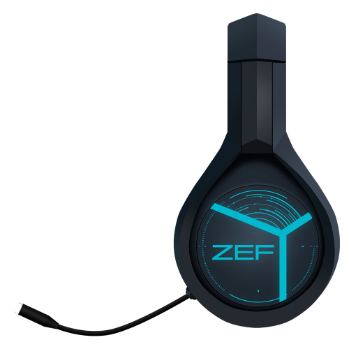 Игровые наушники с микрофоном QCYBER ZEF, черные, USB (QC-01-009DV03) фото 2