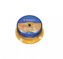 Диск VERBATIM DVD-R 4.7 GB (16х) CB-25 (200)