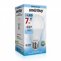 Лампа светодиодная SMARTBUY A60 7Вт 220V 4000K E27 (нейтральный свет) (1/10/50)