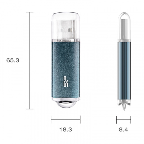 Флеш-накопитель USB 3.0  32GB  Silicon Power  Marvel M01 синий (SP032GBUF3M01V1B) фото 6