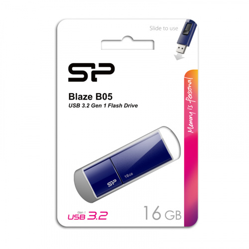 Флеш-накопитель USB 3.0  16GB  Silicon Power  Blaze B05  синий (SP016GBUF3B05V1D) фото 11