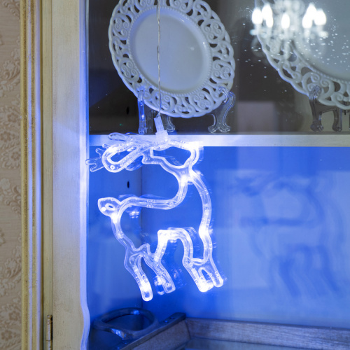 Фигура светодиодная NEON-NIGHT "Олененок" на присоске с подвесом, цвет БЕЛЫЙ (1/12) (501-016) фото 8