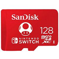Карта памяти MicroSD  128GB  SanDisk Class 10 Nintendo Switch V30 A1 UHS-I U3 (100/90 Mb/s) без адаптера (SDSQXAO-128G-GN3ZN)
