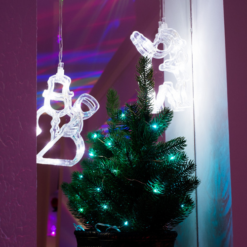 Фигура светодиодная NEON-NIGHT "Снеговик" на присоске с подвесом, цвет БЕЛЫЙ (1/12) (501-013) фото 8