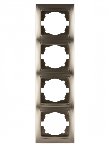 Рамка 4-х постовая вертикальная бронза , с/у, "Лама" (12/144) TDM (SQ1815-0735) фото 4