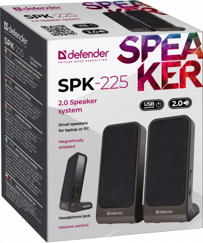 Активная система DEFENDER, 2.0, SPK-225, USB (1/60) (65220) фото 6
