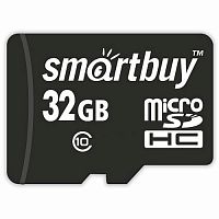 Карта памяти MicroSD  32GB  Smart Buy Class  10 + SD адаптер (SB32GBSDCL10-01LE)