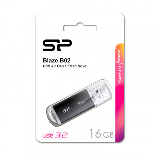Флеш-накопитель USB 3.0  16GB  Silicon Power  Blaze B02  чёрный (SP016GBUF3B02V1K) фото 12