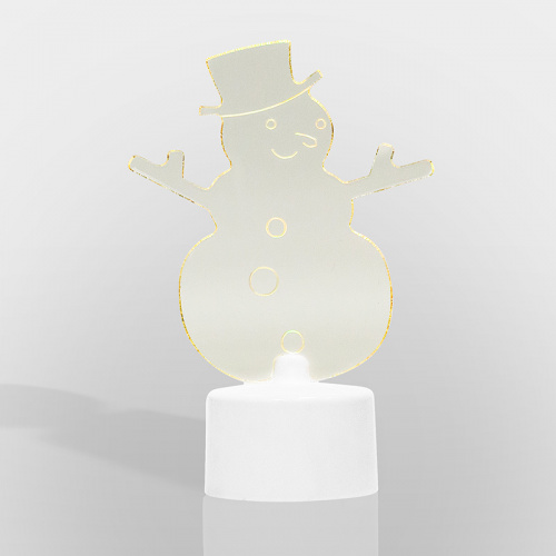 Фигура светодиодная NEON-NIGHT на подставке "Снеговик в шляпе 2D", RGB (1/96) (501-043) фото 5