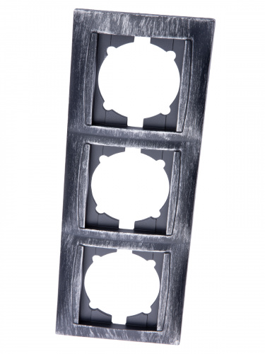 Рамка 3-х постовая горизонтальная старинное серебро с/у, "Лама" (1/15) TDM (SQ1815-0681) фото 5