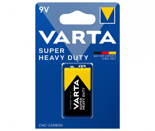 Элемент питания VARTA  6F22 SUPER HEAVY DUTY 9V (1бл)  (1/10) (02022101411)