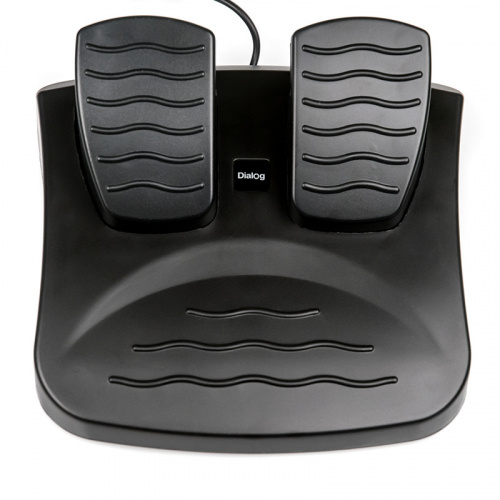 Игровой руль GW-125VR Dialog E-Racer - эф.вибрации, 2 педали, рычаг ПП, PC USB, черный/красный (1/3) фото 7