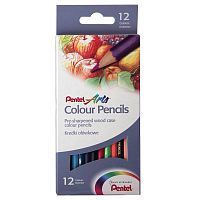 Карандаши цветные 12цв 6-гран Pentel Colour pencils CB8-12 (1/12/96)