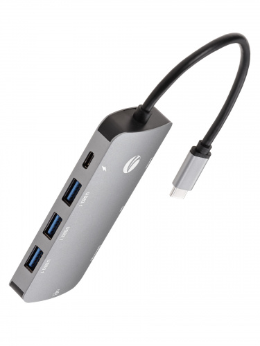 USB-концентратор USB3.1 Type-CM-->HDMI 4K*60Hz +3USB3.1(10Гбс)+RJ45+TF+SD+PD VCOM <CU4641> (1/125) фото 17