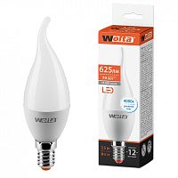 Лампа светодиодная WOLTA Свеча на ветру CD37 7.5Вт 4000К 625лм Е14 1/50 (25SCD7.5E14)