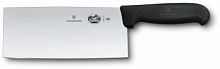 Кухонный нож Victorinox Fibrox, сталь, шеф, лезвие 180 мм., прямая заточка, чёрный