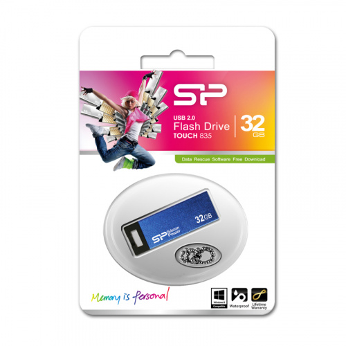 Флеш-накопитель USB  32GB  Silicon Power  Touch 835  синий (SP032GBUF2835V1B) фото 11
