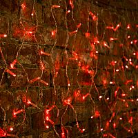 Гирлянда NEON-NIGHT "Светодиодный Дождь" 2x0,8м, прозрачный провод, 230 В, диоды Красные, 160 LED (1/20) (235-102)
