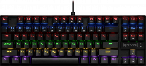 Клавиатура механическая игровая Redragon Kumara, USB, Rainbow, Full Anti-Ghosting, черный (1/10) (74882) фото 2