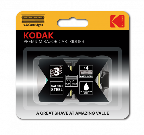 Сменные кассеты для бритья Kodak 30425125-RU1 Premium 3 лезвия 4 штуки для станка Prem Razor 3 (4/96/384) (Б0054020)