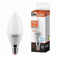 Лампа светодиодная WOLTA Свеча C37 7.5Вт 4000К 625лм Е14 1/50 (25SC7.5E14)