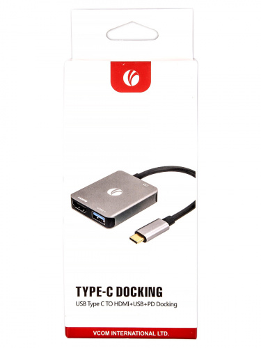 Aдаптер USB3.1 Type-CM-->HDMI A(f) 4K@30 Hz+USB3.0+PD charging, Aluminum Shell,VCOM <CU454> (1/72) фото 6