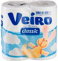 Бумага туалетная Veiro бытовая Econom 2-хслойная 17.5м белый (уп.:4рул) (5С24)