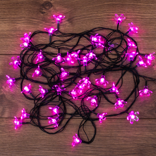 Гирлянда NEON-NIGHT светодиодная "Цветы Сакуры" 50 LED РОЗОВЫЕ 7 метров с контроллером (1/48)