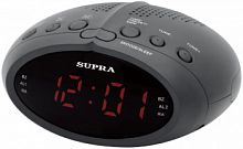 Радиобудильник Supra SA-24FM черный LED подсв:красная часы:цифровые FM/УКВ
