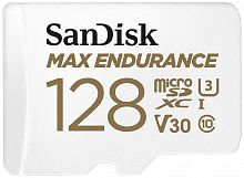 Карта памяти MicroSD  128GB  SanDisk Class 10 Max Endurance UHS-I V30 U3 (100 Mb/s) + SD адаптер (SDSQQVR-128G-GN6IA)