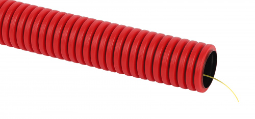 Труба ЭРА гофрированная двустенная ПНД (красная) d 50мм с зонд. 50м (4)